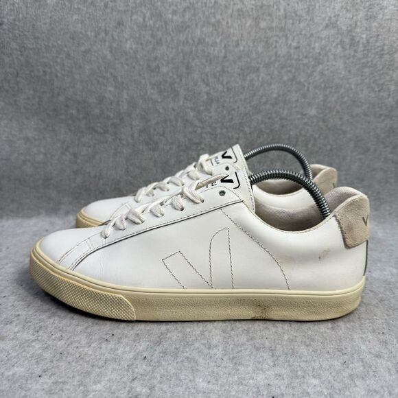 Veja Shoes - Veja Womens Shoes Size 7 White Leather Low Top Lace Up Comfort Casual Sneakers